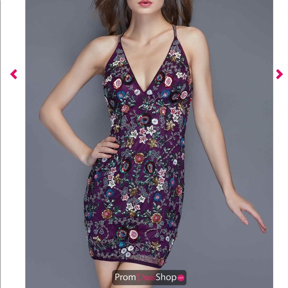 Beautiful dark purple premavara homecoming dress - Picture 4 of 6